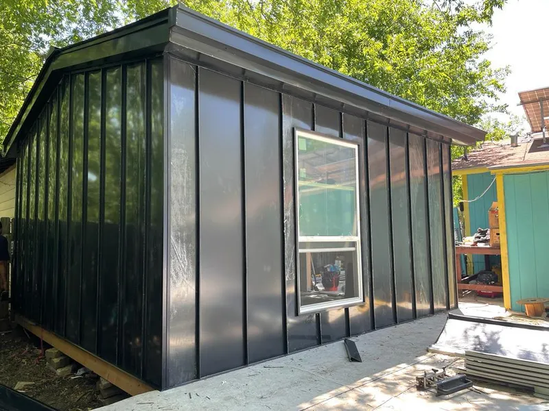 Black standing seam metal wall panels for Metal Roof Installation in Chester